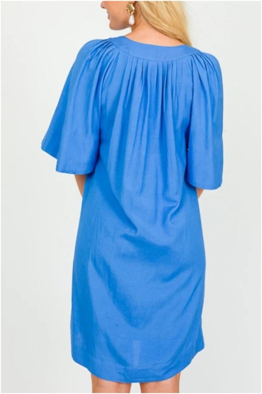 Spring Pleated Tunic Dress